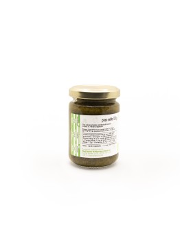 Pesto al Basilico con Pecorino e Mandorle (senza aglio e gluten free) BIO 130 gr